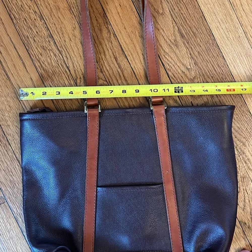 brown leather handmade carryall bag by 